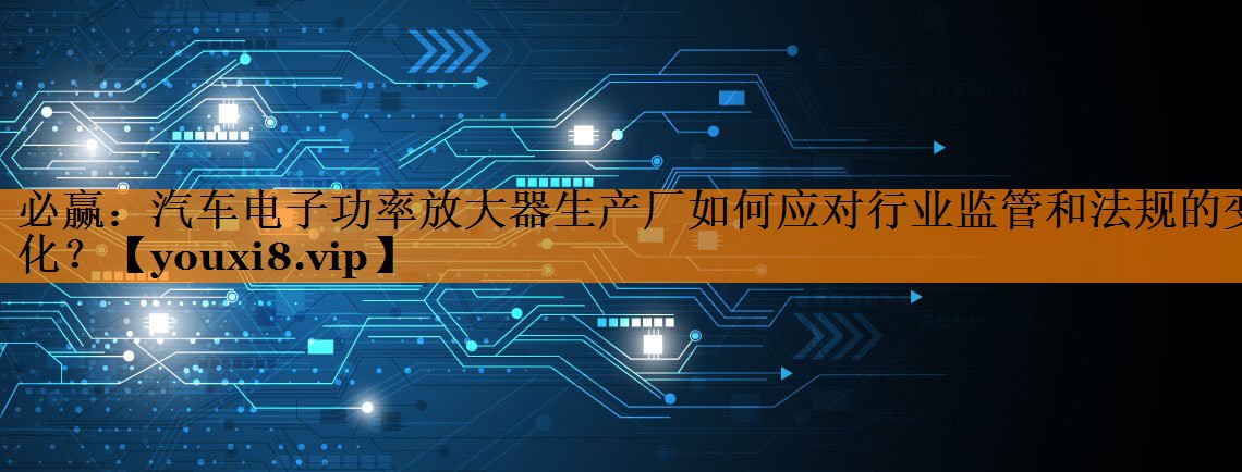 汽车电子功率放大器生产厂如何应对行业监管和法规的变化？